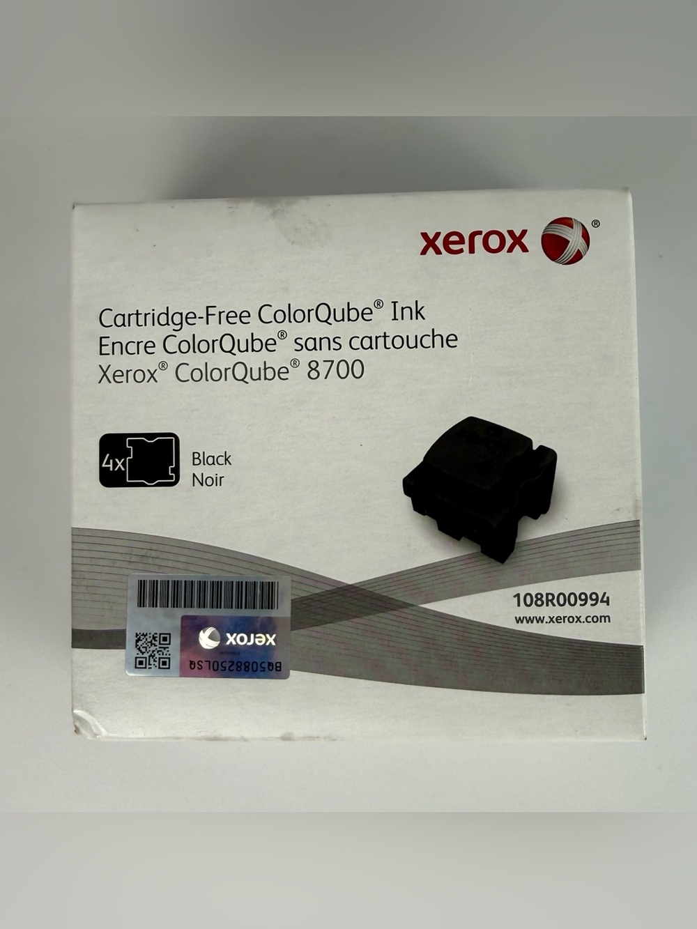 Genuine Xerox ColorQube 8700 Black Solid Ink 108R00994 PACK OF 4
